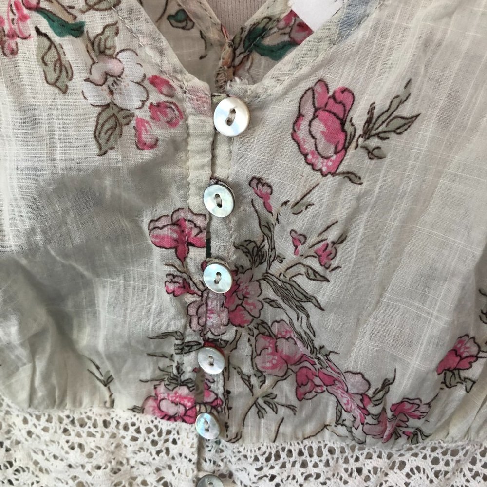 Zimmermann Cream Floral Sleeveless Cott on Play Suit Size 8 - Picture 7 of 15